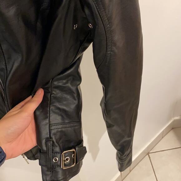 Jou Jou Juniors Hooded Faux-Leather XXL Black NWT - Picture 8 of 16